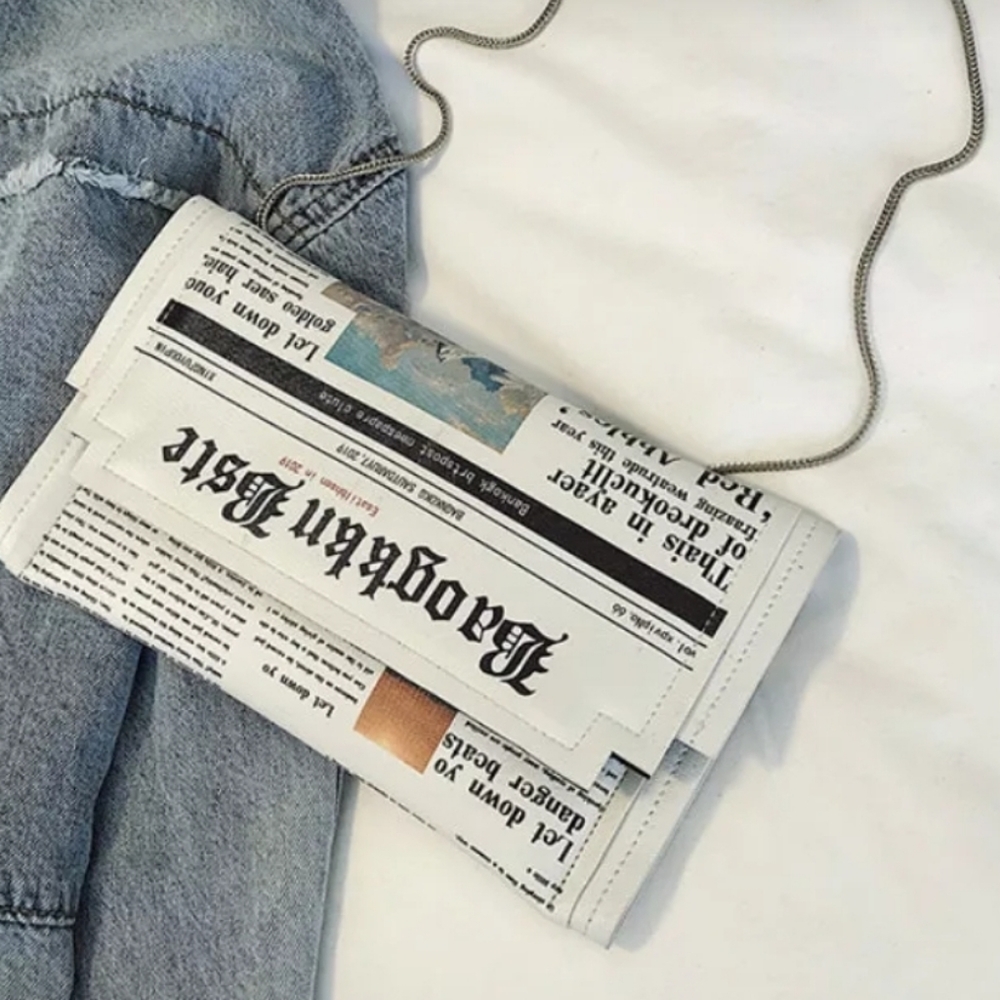 Newspaper Clutch Purse